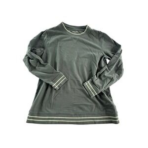 Lands'‎ End Women's Gray Long Sleeve Crew Neck Top T-Shirt Size M